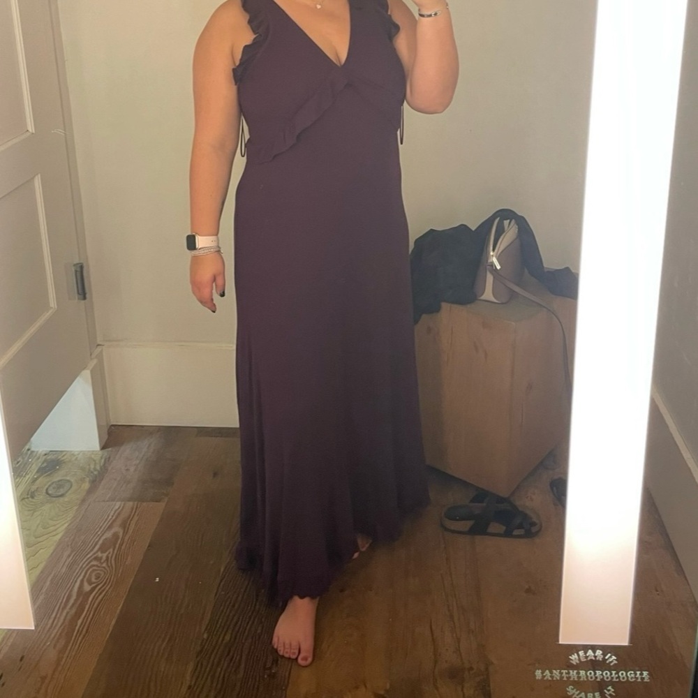Anthropologie Purple Maxi Dress